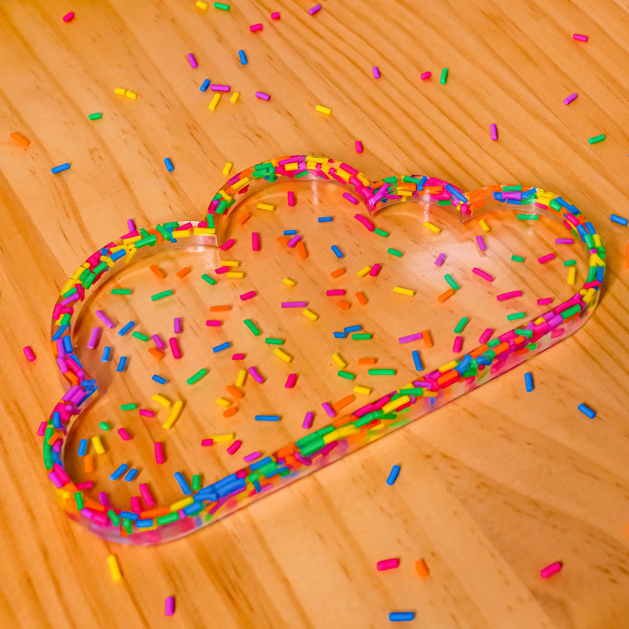 Rainbow Sprinkles Cloud Trinket Dish - NEON HEART DESIGNS