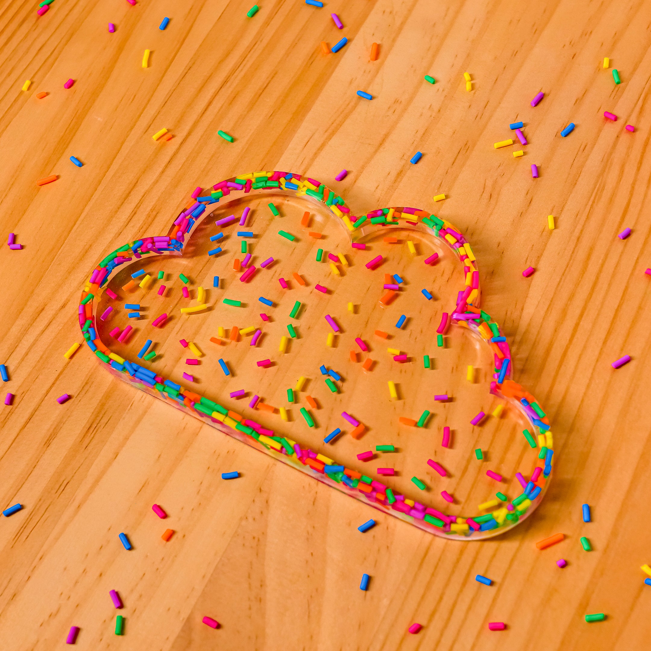 Rainbow Sprinkles Cloud Trinket Dish - NEON HEART DESIGNS
